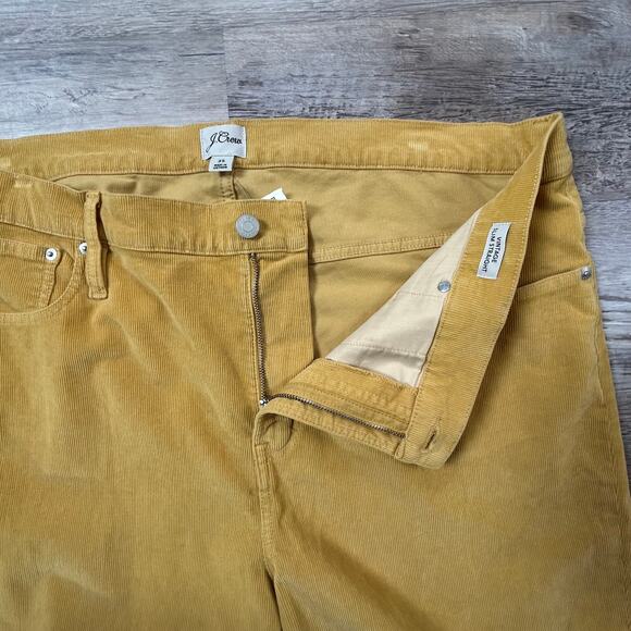 NWT J.Crew Vintage Slim Straight Corduroy Pants Mustard Yellow 35 - Picture 2 of 6